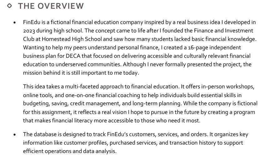 FinEdu business plan overview